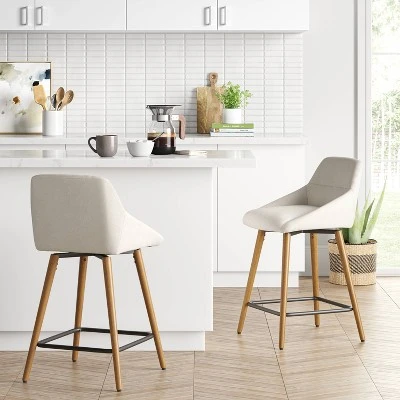 Timo Swivel Counter Height Barstool With Wood - Threshold™ 1 Timo Swivel Counter Height Barstool With Wood - Threshold™