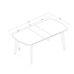 Astrid Mid-Century Drop Leaf Dining Table - Threshold™ -Threshold GUEST 804508c4 e30b 4c64 8f04 e4df960068df