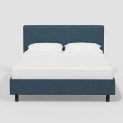 Olivia Upholstered Textured Linen Platform Bed - Threshold™