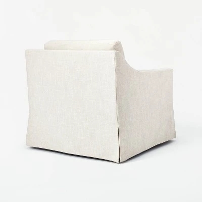 Vivian Park Upholstered Swivel Chair Cream - Threshold™ Designed With Studio McGee 3 Vivian Park Upholstered Swivel Chair Cream - Threshold™ Designed With Studio McGee - Image 3