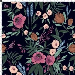 Geller Modern Counter Height Barstool In Botanical Grant Floral Ink - Threshold™ -Threshold GUEST 82426902 4614 4afe ab09 ea4d76a2f67f