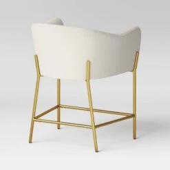 Gladden Barrel Counter Height Stool Cream Boucle/Brass - Opalhouse™ Designed With Jungalow™ -Threshold GUEST 8908b10e 6619 4cc9 8d47 52bf3116fe16