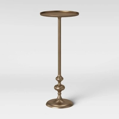 Londonberry Turned Accent Table Brass - Threshold 6 Londonberry Turned Accent Table Brass - Threshold - Image 6