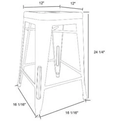 Set Of 2 24" Carlisle Metal Counter Height Barstool - Threshold™ 7 Set Of 2 24" Carlisle Metal Counter Height Barstool - Threshold™ -Threshold GUEST 91e0f699 886c 4f22 8477 2dde73c1a713