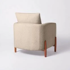 Elroy Faux Shearling Accent Chair With Wood Legs - Threshold™ Designed With Studio McGee 14 Elroy Faux Shearling Accent Chair With Wood Legs - Threshold™ Designed With Studio McGee -Threshold GUEST 9253b8cf 4e11 4a1b aeb0 11fec1e0f29d