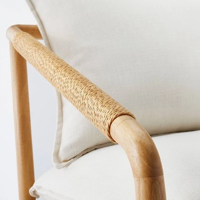 Ventura Upholstered Accent Chair With Wood Frame Natural - Threshold™ Designed With Studio McGee 4 Ventura Upholstered Accent Chair With Wood Frame Natural - Threshold™ Designed With Studio McGee - Image 4