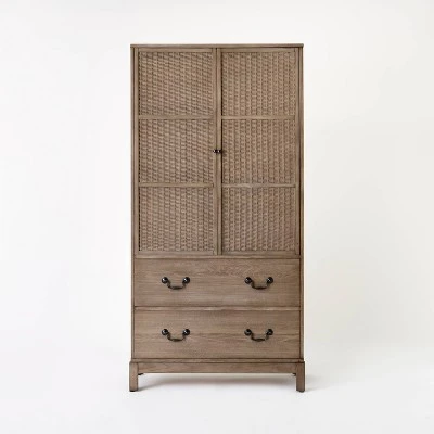 Brandeis Woven Cabinet Brown - Threshold™ Designed With Studio McGee 2 Brandeis Woven Cabinet Brown - Threshold™ Designed With Studio McGee - Image 2