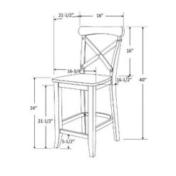 24" Litchfield X-Back Counter Height Barstool - Threshold™ -Threshold GUEST 99407a70 41f2 4da8 bc4b b2a1a245ab59