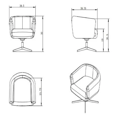 Morpho Swivel Armchair - Threshold™ 7 Morpho Swivel Armchair - Threshold™ - Image 7