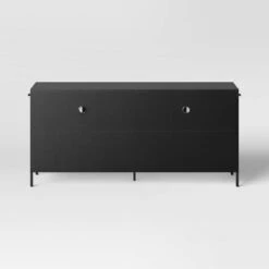 Half Glass TV Stand For TVs Up To 60" Black - Threshold™ -Threshold GUEST a42819a2 9e13 4ac9 88af 1fd74a157ca8