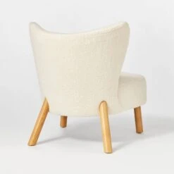 Sculpted Faux Shearling Accent Chair Cream - Threshold™ Designed With Studio McGee 8 Sculpted Faux Shearling Accent Chair Cream - Threshold™ Designed With Studio McGee -Threshold GUEST ab910c40 8928 443c b873 4204bceb8dee