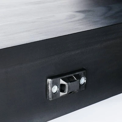 Console Table With Woven Rattan Shelf Black - Threshold™ Designed With Studio McGee 3 Console Table With Woven Rattan Shelf Black - Threshold™ Designed With Studio McGee - Image 3