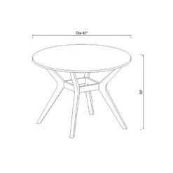 42" Emmond Mid-Century Modern Round Dining Table Natural/White - Threshold™ -Threshold GUEST afe82a0e a5b4 4526 a990 dd67c5e262e1