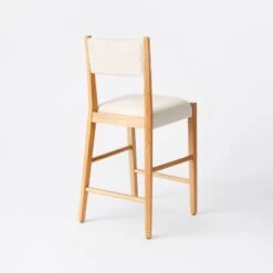 2pk Yalecrest Upholstered Seat And Back With Wood Frame Counter Height Barstools Cream/Natural - Threshold™ Designed With Studio McGee -Threshold GUEST b0d26e7a 0445 46ba 94e6 8e3a6b4d65da