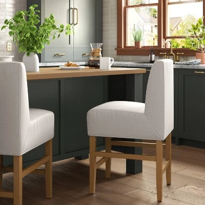 Mirage Slipcover Counter Height Barstool Cream - Threshold™ 1 Mirage Slipcover Counter Height Barstool Cream - Threshold™
