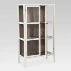 56.2" Hadley Library Cabinet With Glass Shell White - Threshold™ -Threshold GUEST b3be3e09 a22b 4dd7 963c b3cc3e349a54