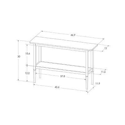 Gretna Narrow Console Table Natural - Threshold™ 4 Gretna Narrow Console Table Natural - Threshold™ - Image 4