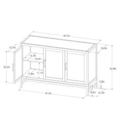 Warwick 3 Door Accent TV Stand For TVs Up To 59" - Threshold™ -Threshold GUEST ba5cd40d 7348 4de0 bac8 5ec1775d8cb4