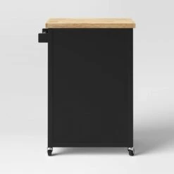Windham Wood Top Kitchen Cart - Black - Threshold™ -Threshold GUEST ba6cd08c 62b1 4d30 a86d d2e971ffa715