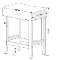 24" Rumford Saddle Counter Height Barstool With Wood Leg - Threshold™ -Threshold GUEST baa8ec8a 358a 4e25 a990 585f780f4313