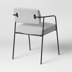 Smyth Metal Frame Upholstered Dining Chair Gray - Threshold™ -Threshold GUEST bf2849fa 2ab8 4c04 aa97 01615c29a3a6
