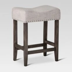 24" Rumford Saddle Counter Height Barstool With Wood Leg - Threshold™ -Threshold GUEST bf9db1c9 12a8 476a 8ff6 2c1825a4bc5b