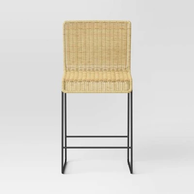 Chapin Modern Woven Counter Height Barstool With Metal Legs - Threshold™ 2 Chapin Modern Woven Counter Height Barstool With Metal Legs - Threshold™ - Image 2