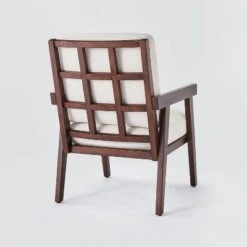 Grantsville Wood Frame Accent Chair With Grid Back - Threshold™ Designed With Studio McGee -Threshold GUEST c413361e a903 45e3 9f19 7ac166bd22f3