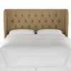 Tufted Woven Upholstered Wingback Headboard - Skyline Furniture