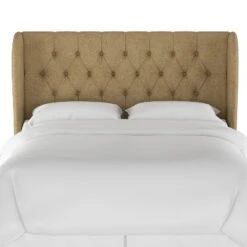 Tufted Woven Upholstered Wingback Headboard - Skyline Furniture