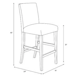 30" Velvet Parsons Barstool Wood - Threshold™ -Threshold GUEST c6aa1d9c d7f1 458a b669 510f31ded384