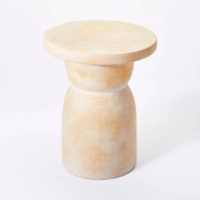 Montebello Shaped Ceramic Accent Table Light Brown - Threshold™ Designed With Studio McGee 2 Montebello Shaped Ceramic Accent Table Light Brown - Threshold™ Designed With Studio McGee - Image 2