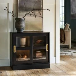 Threshold 27 32" Promontory Sliding Glass 2 Door Cabinet - Threshold™ Designed With Studio McGee