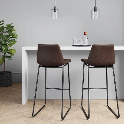 Bowden Faux Leather Barstool - Threshold™ 1 Bowden Faux Leather Barstool - Threshold™