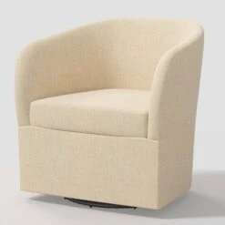 Rhea Swivel Chair In Linen - Threshold™ -Threshold GUEST cc2b35c7 46f8 42eb a629 c7ddc109ae85