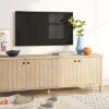 Livingstone Planked TV Stand For TVs Up To 69" Natural - Threshold™