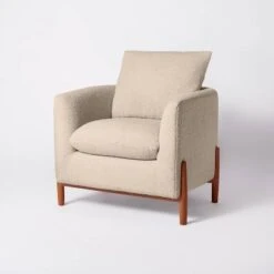 Elroy Faux Shearling Accent Chair With Wood Legs - Threshold™ Designed With Studio McGee 22 Elroy Faux Shearling Accent Chair With Wood Legs - Threshold™ Designed With Studio McGee -Threshold GUEST d2aaa7f2 8c06 44f1 abf1 b3fabc558dc9