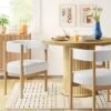 Kenova Upholstered Dining Chair With Wood Dowel Legs Cream - Threshold™