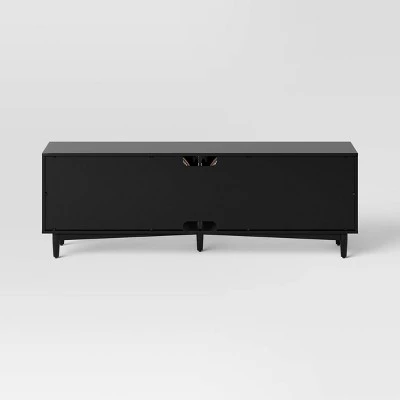 Organic Caned TV Stand For TVs Up To 65" Black - Threshold™ 3 Organic Caned TV Stand For TVs Up To 65" Black - Threshold™ - Image 3