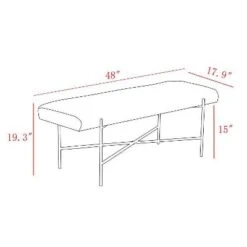 Clarkston Metal Base Upholstered Bench Cream Boucle - Threshold™ Designed With Studio McGee -Threshold GUEST dbbcf92e 8f81 4278 958b 913b6f960a25