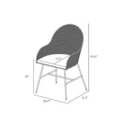 Landis Woven Backed Dining Chair With Cushion Natural - Threshold™ -Threshold GUEST df94fefc 27db 465a bf7c cdcc6a70828f