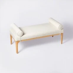 Randolph Bench With Bolster Pillows Linen - Threshold™ Designed With Studio McGee 10 Randolph Bench With Bolster Pillows Linen - Threshold™ Designed With Studio McGee -Threshold GUEST df9c0bbe 939e 489c adae 0e3b5fe3d6f7