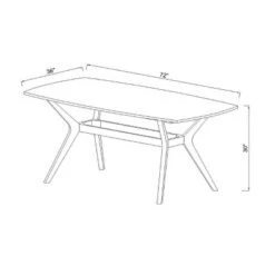 72" Emmond Mid-Century Modern Dining Table White/Brown - Threshold™ -Threshold GUEST e1424134 0b89 41ec b44c 758c24e09edc