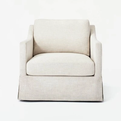 Vivian Park Upholstered Swivel Chair Cream - Threshold™ Designed With Studio McGee 2 Vivian Park Upholstered Swivel Chair Cream - Threshold™ Designed With Studio McGee - Image 2