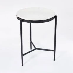 Pleasant Grove Round Marble End Table White - Threshold™ Designed With Studio McGee -Threshold GUEST e3e10705 2a8c 4a94 b227 413f936ea152