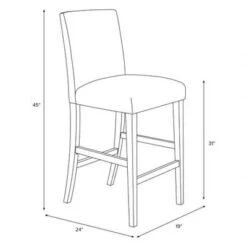 30" Velvet Parsons Barstool Wood - Threshold™ -Threshold GUEST eb09d840 66d3 4164 9435 38ca893e5aee 1