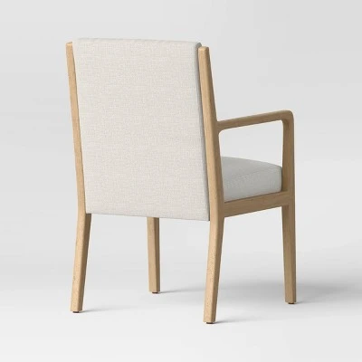 Esters Wood Arm Dining Chair Cream/Natural Wood - Threshold™ 3 Esters Wood Arm Dining Chair Cream/Natural Wood - Threshold™ - Image 3
