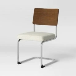 2pk Cecilton Chrome Cantilever Dining Chairs Cream Boucle - Threshold™ -Threshold GUEST f467ac82 933d 40fb b02c 63edbb24066f