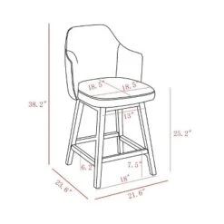 Kinston Swivel Curved Back Upholstered Counter Height Barstool - Threshold™ -Threshold GUEST f6337fc0 e348 447d 9f0e eeca9263a691