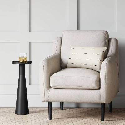 Alester Round Smooth Metal Drink Table Black - Threshold™ 1 Alester Round Smooth Metal Drink Table Black - Threshold™